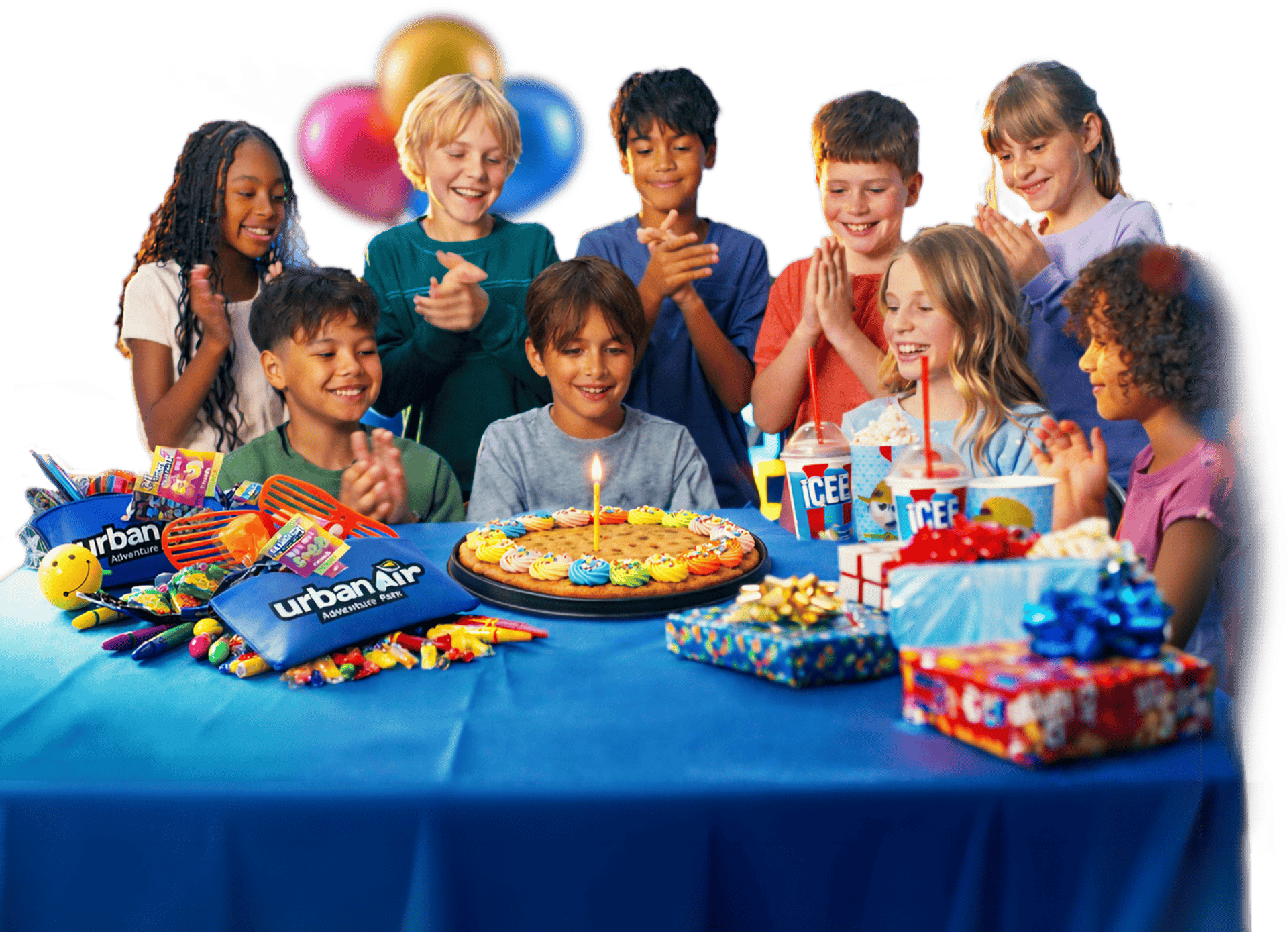 Birthday group shot at Urban Air Sarasota, Florida