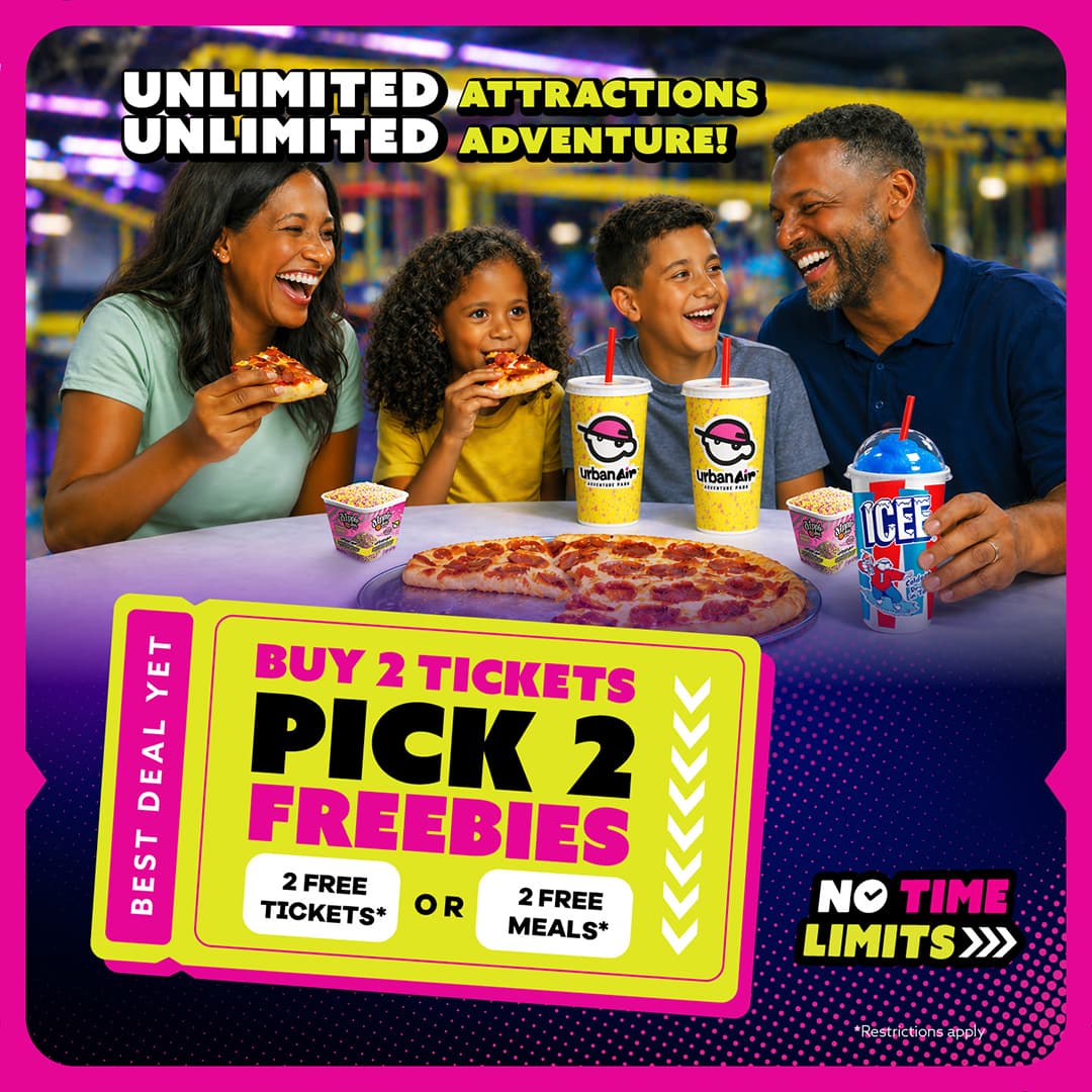 Buy 2 Tickets: Get 2 Free Tickets or A Meal For 2. You Pick!